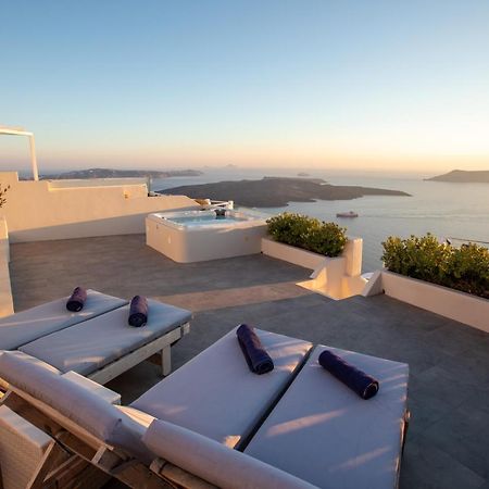 Sunset View Villa Santorini - With Outdoor Jacuzzi 菲罗斯特法尼 外观 照片